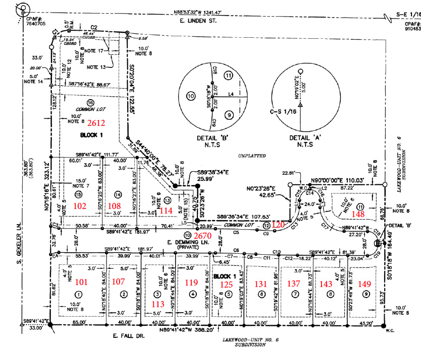 Gliden Place Subdivision Plat map
